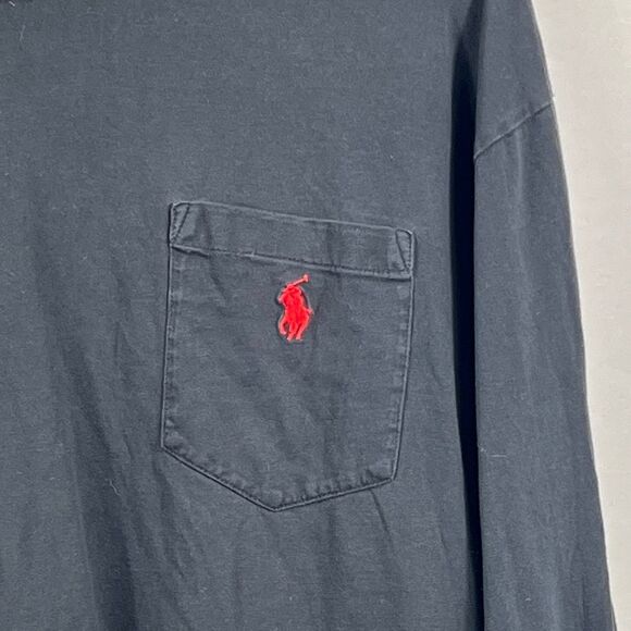 Polo Ralph Lauren Faded Blue Long Sleeve Shirt Large 0644 - Picture 4 of 11